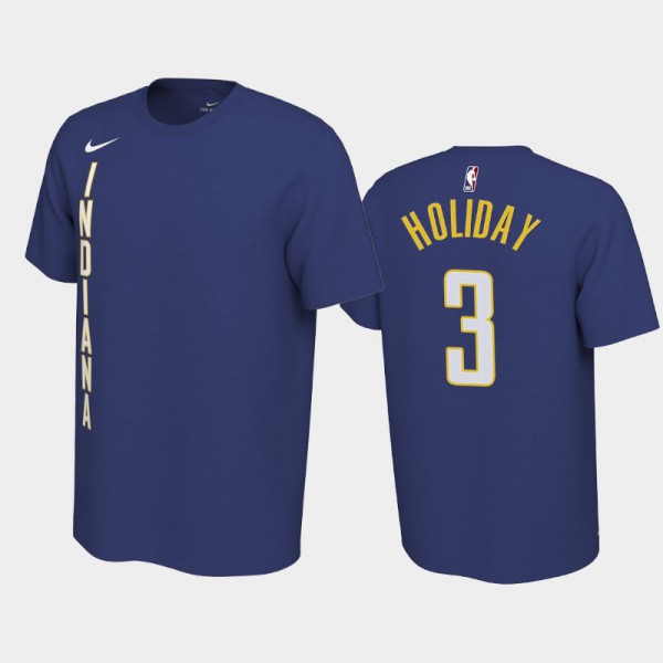 Aaron Holiday Indiana Pacers #3 Men's Earned Edition 2019-20 T-Shirt - Royal