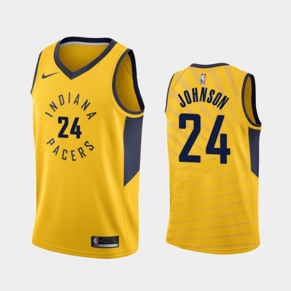 Alize Johnson Indiana Pacers #24 Men's Statement 2017-18 Jersey - Gold