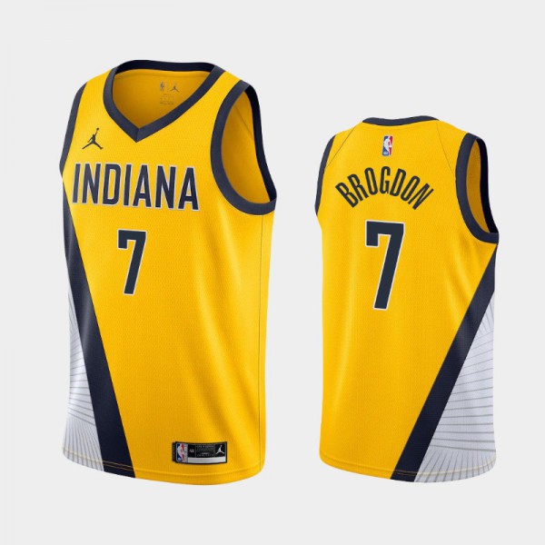 Malcolm Brogdon Indiana Pacers #7 Men's Statement 2020-21 Jersey - Gold