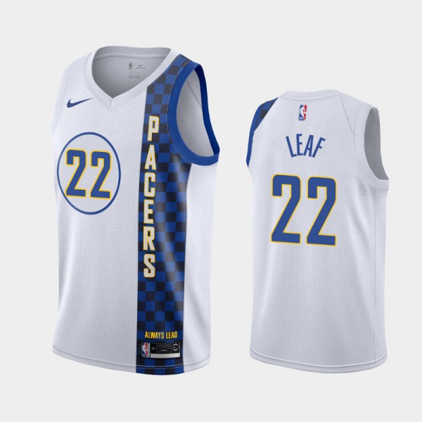 T.J. Leaf Indiana Pacers #22 Men's City 2019-20 Jersey - White