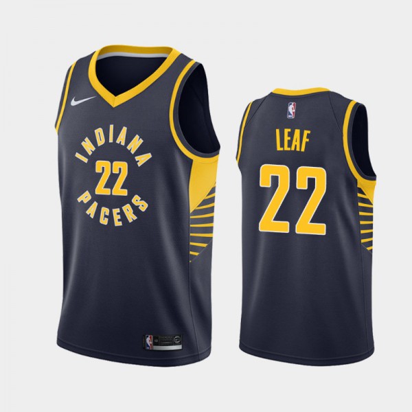 T.J. Leaf Indiana Pacers #22 Men's Icon 2019 season Jersey - Navy