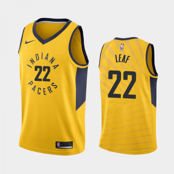 T.J. Leaf Indiana Pacers #22 Men's Statement 2018-19 Jersey - Gold