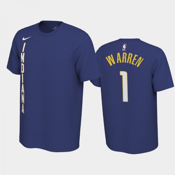 T.J. Warren Indiana Pacers #1 Men's Earned Edition 2019-20 T-Shirt - Royal