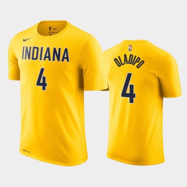 Victor Oladipo Indiana Pacers #4 Men's Statement 2019-20 T-Shirt - Gold